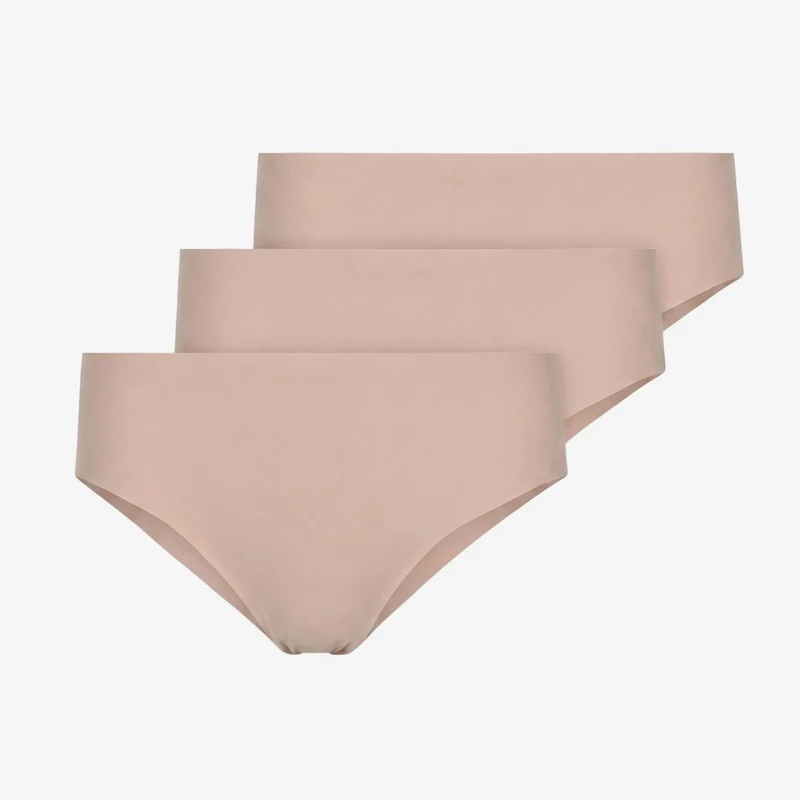 Microfiber High Waist Seamless Hipster | Beige
