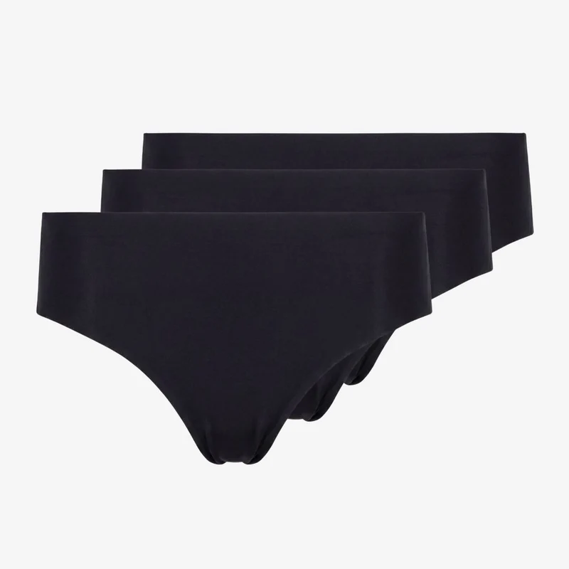 Microfiber High Waist Seamless Tanga | Schwarz