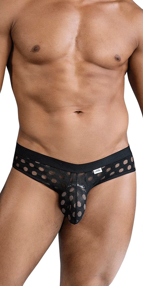 Candyman 99855 Polka Mesh Briefs Black