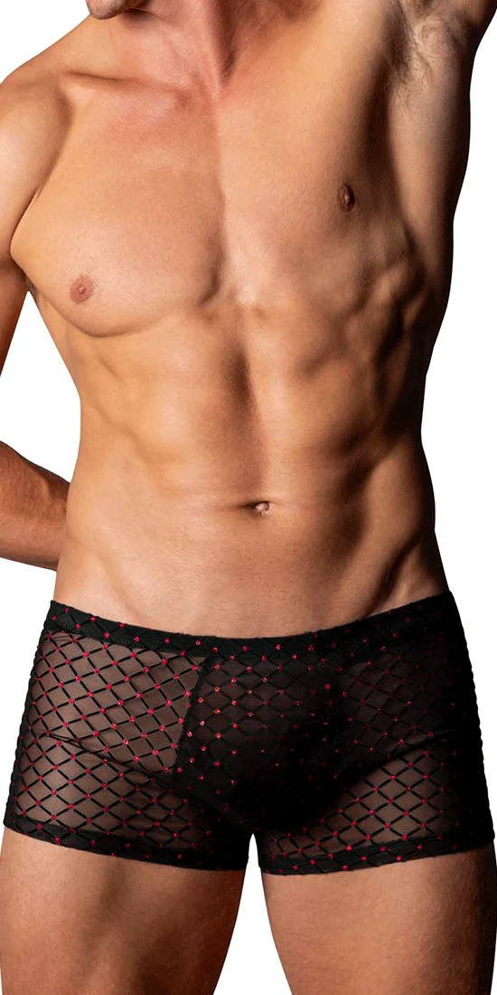 Male Power Trunk 143-296 Widow Maker Front Pouch Red diamond - Black