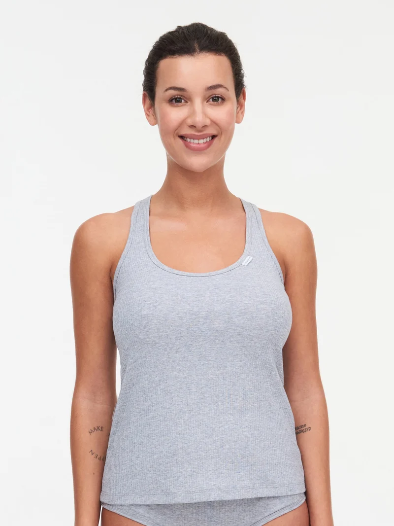 Chantelle – Baumwoll-Komfort-Tanktop, gemischtes Grau