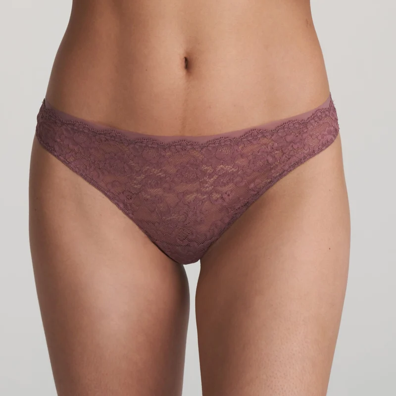 Marie Jo – Color Studio Spitzen-Tanga, Satin, Taupe