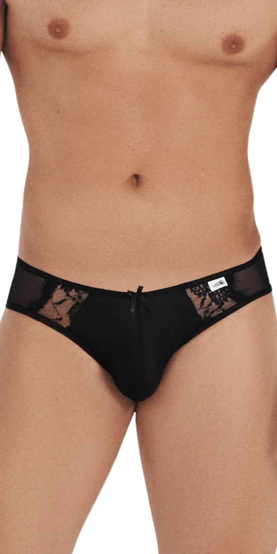 Candyman 99538 Sexy Lace Jockstrap Black