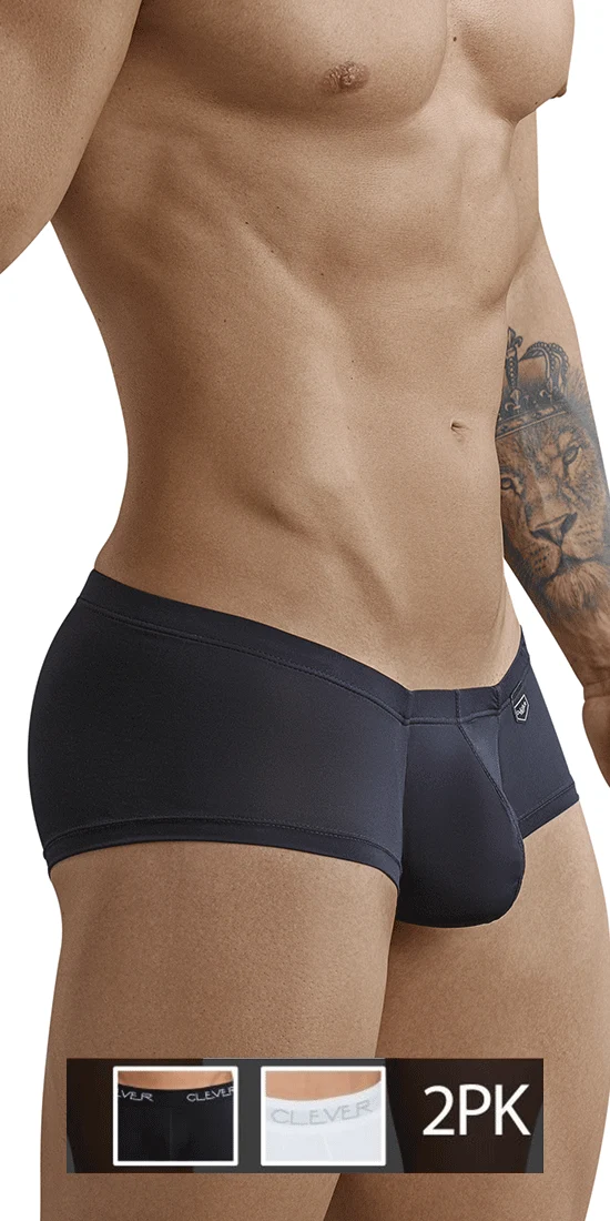 Clever 229924 2-Pack Australian Trunks 2-Pack (1 Black & 1 White)