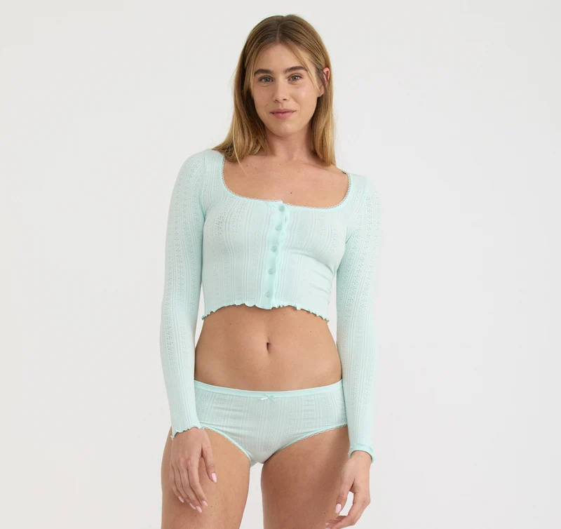 Pointelle Cardigan