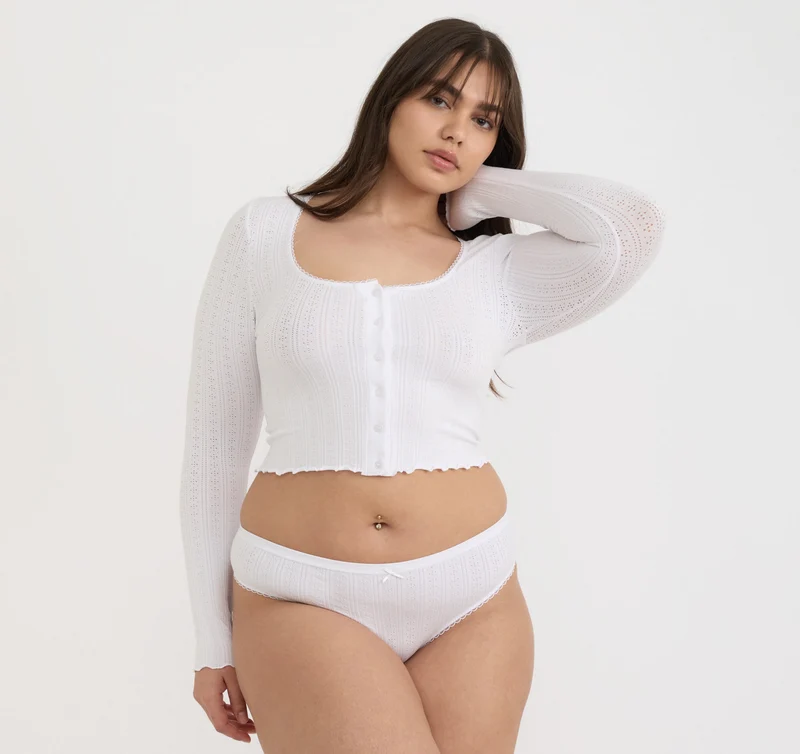 Pointelle Cardigan