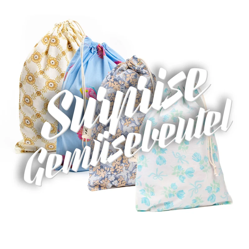 Nachhaltiger Surprise Gemüsebeutel aus Omis alter Bettwäsche - Made in Germany