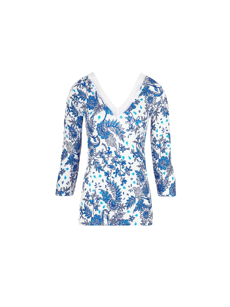 Antigel by Lise Charmel – Patio Fraicheur Langarm-Top Bleu Azul