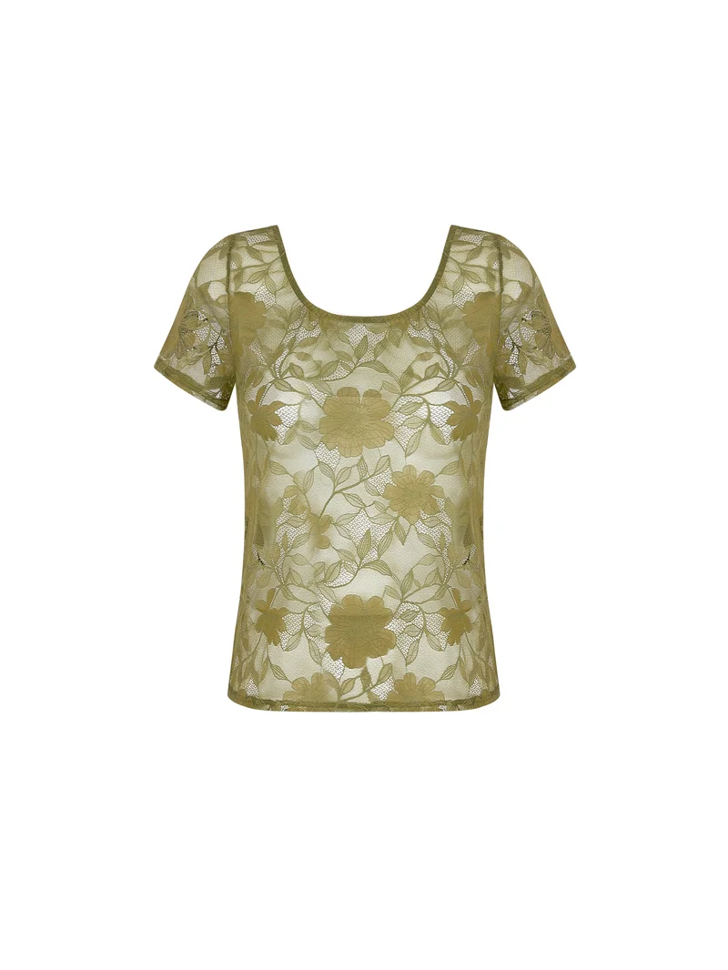 Antigel von Lise Charmel – Dentelle Rebelle Top Vert Mousse