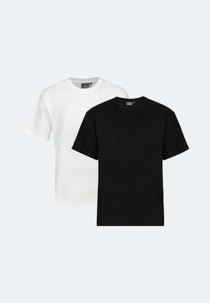 2-er Pack Classic T-Shirt Bob Blanc - Noir