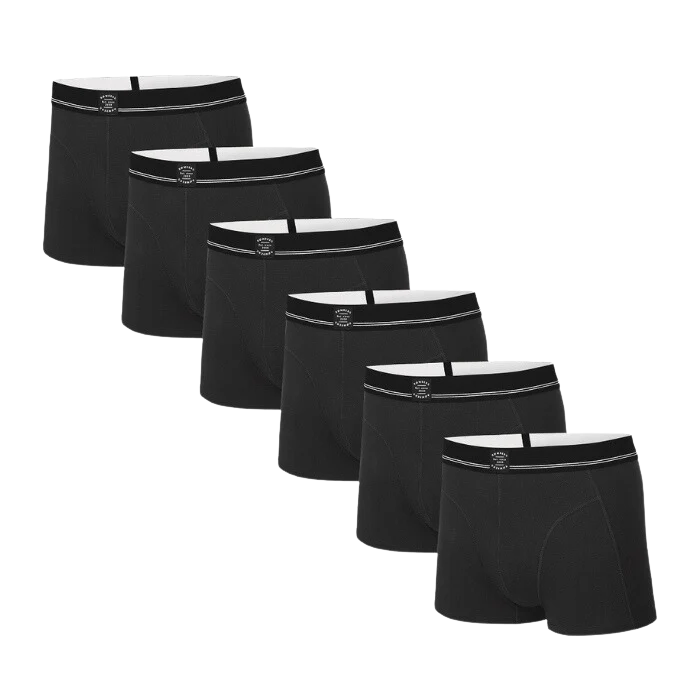 Herren Boxershorts mit Label, 6er Pack