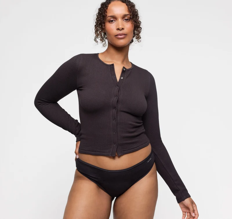 Seamless Waffle Cardigan