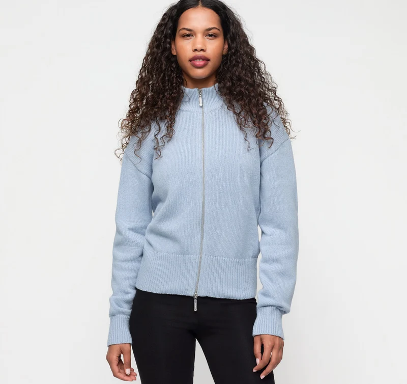True Knit High Collar Cardigan