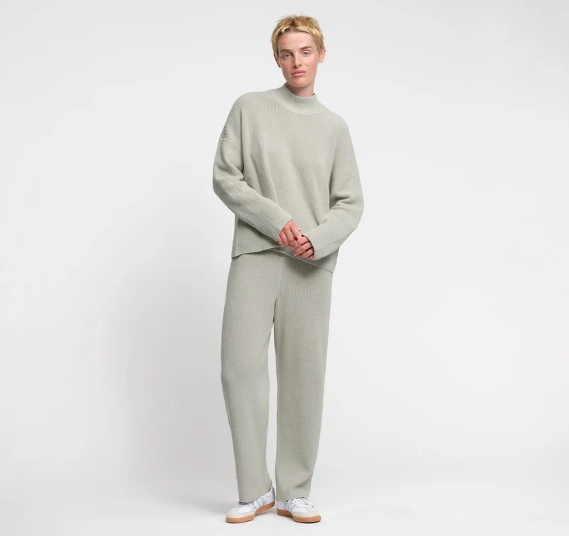 Soft Knit Barrel Leg Pants