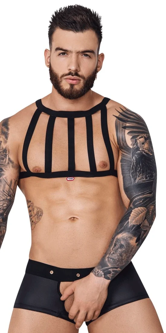 Pikante 1086 Hard Harness Jockstrap Black