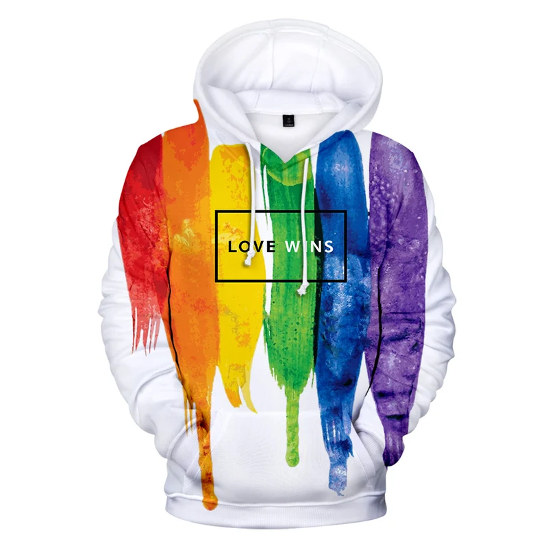 LGBT Rainbow 3D Hoodie Sweatshirt Men/women