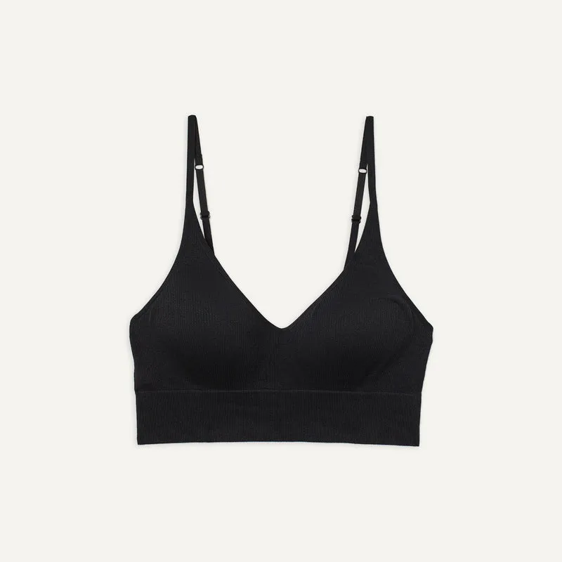 20-Light Push-up Ribbed Bralette