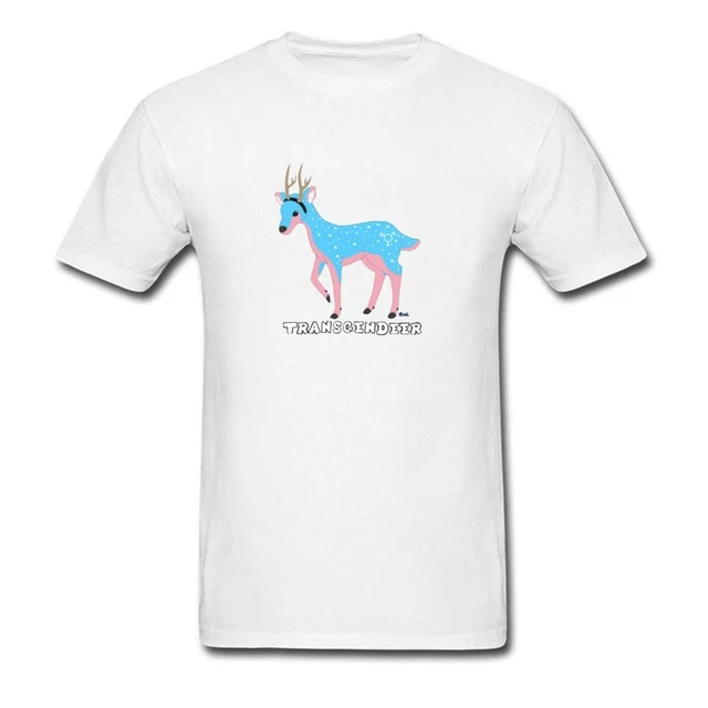 Transgendeer Design Pride Lgbt Gay Lesbian T Shirts Elk Deer Graphic Men Tshirts High Quality Clothing Shirt Cotton Loose