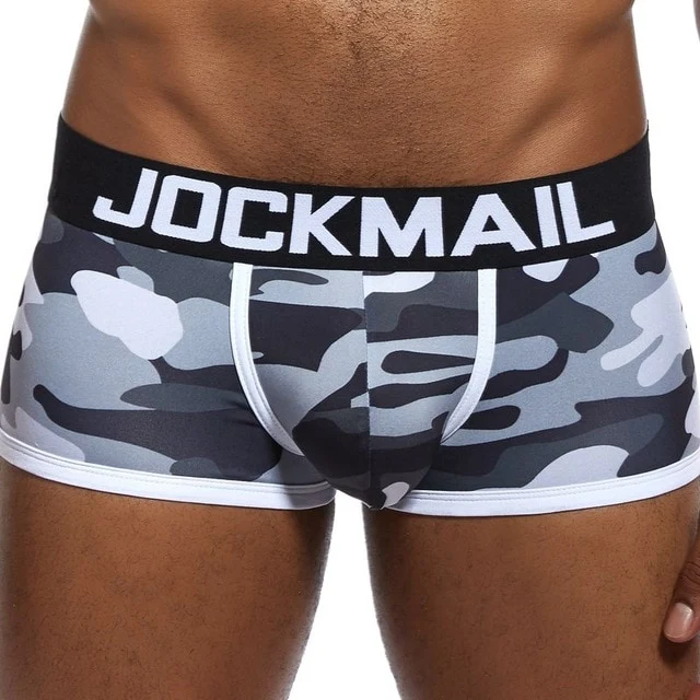 Camouflage printed silk briefs
