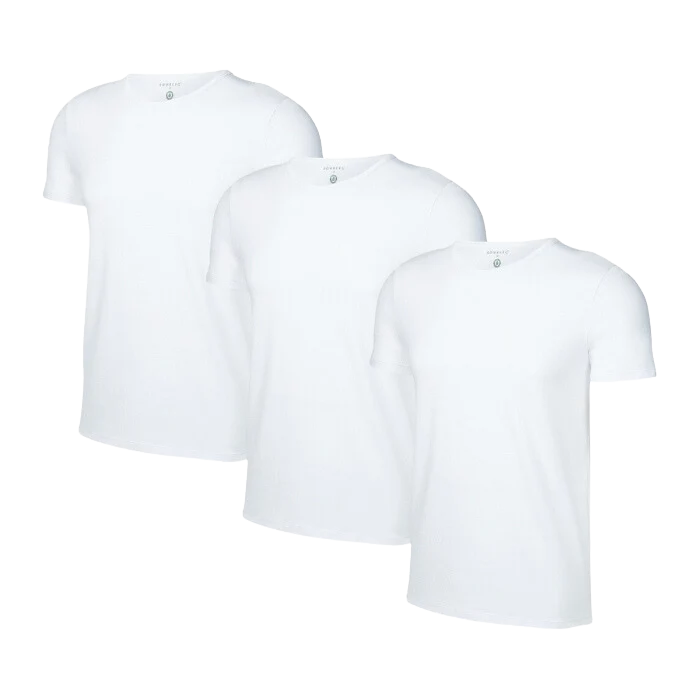 Herren Unterziehshirt mit Rundhalsausschnitt, 3er Pack