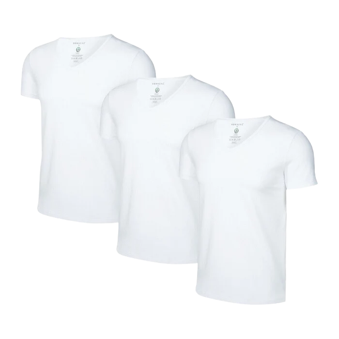 Herren Unterziehshirt mit V-Neck, 3er Pack