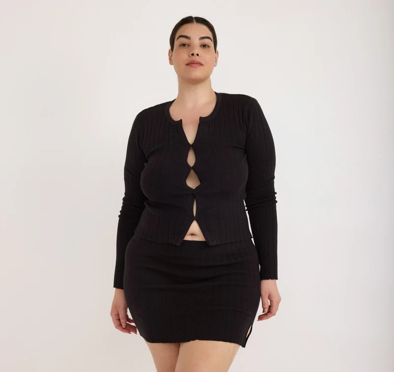 Soft Knit Rib Cardigan