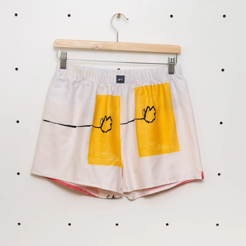 soki Upcycling Boxershorts Gr. S – Unikat aus Bettwäsche
