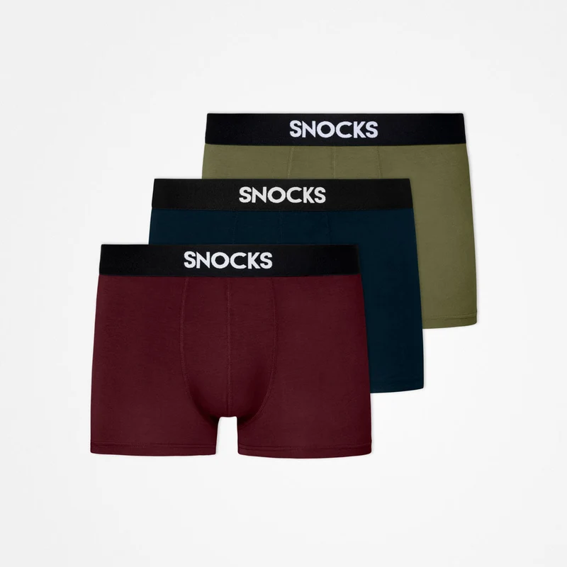 Premium Boxershorts | Mix (Rot/Olive/Blau)