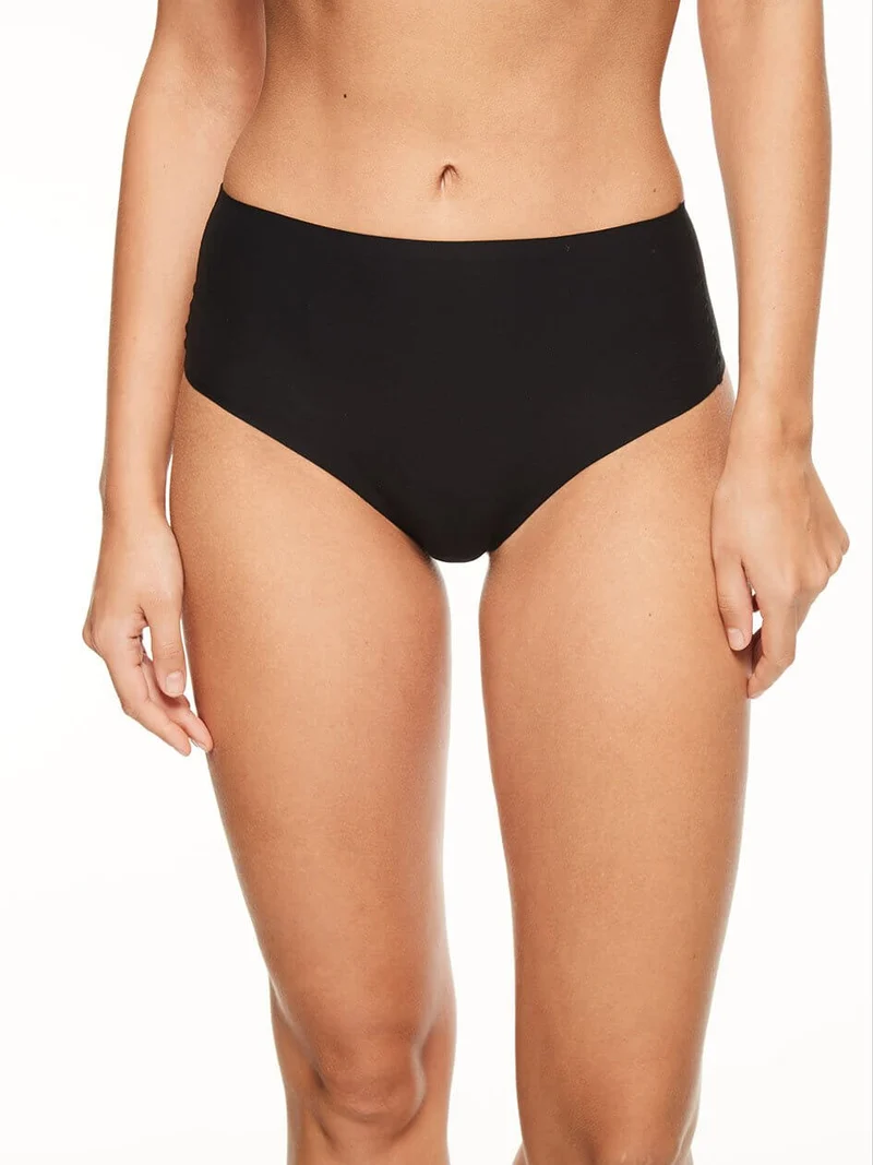 Chantelle – Softstretch-Tanga mit hoher Taille, Schwarz