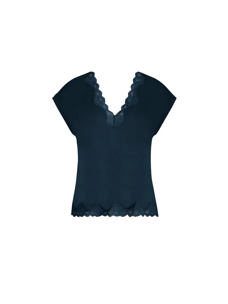 Antigel von Lise Charmel – Einfach perfektes, lockeres T-Shirt in Blau-Sarcelle