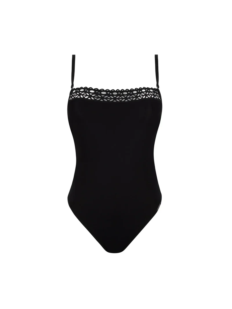 Lise Charmel Swimwear - Ajourage Couture Soft Cup Trägerloser Badeanzug Noir