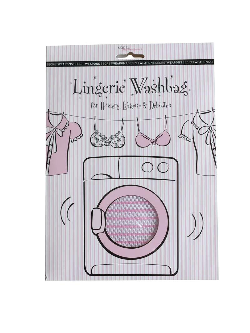 Secret Weapons – Fashion Essentials Dessous-Kulturtasche (35 cm x 40 cm), Rosa und Weiß
