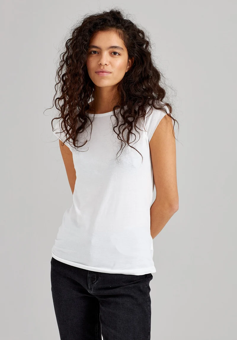 TT01 Cap Sleeve T-Shirt white (GOTS, vegan)