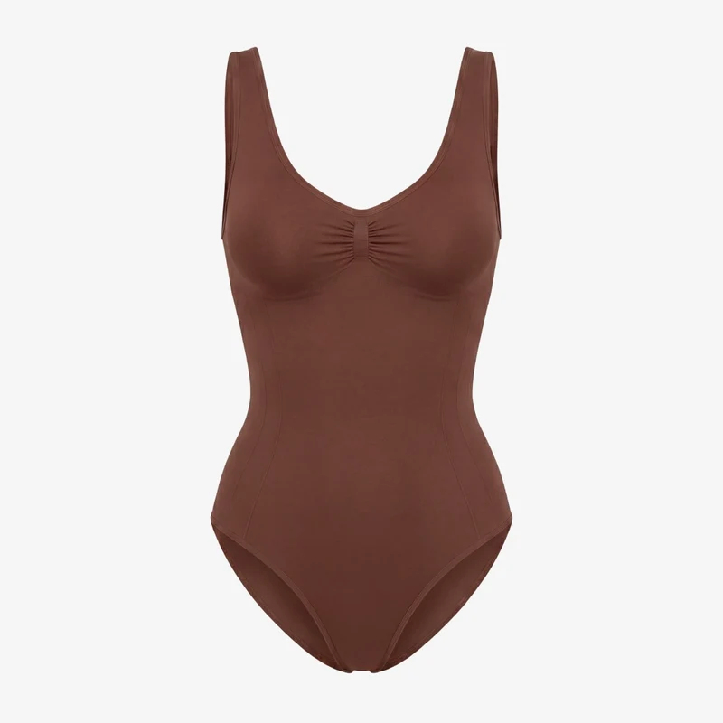 Shaping Body mit breiten Trägern | Braun