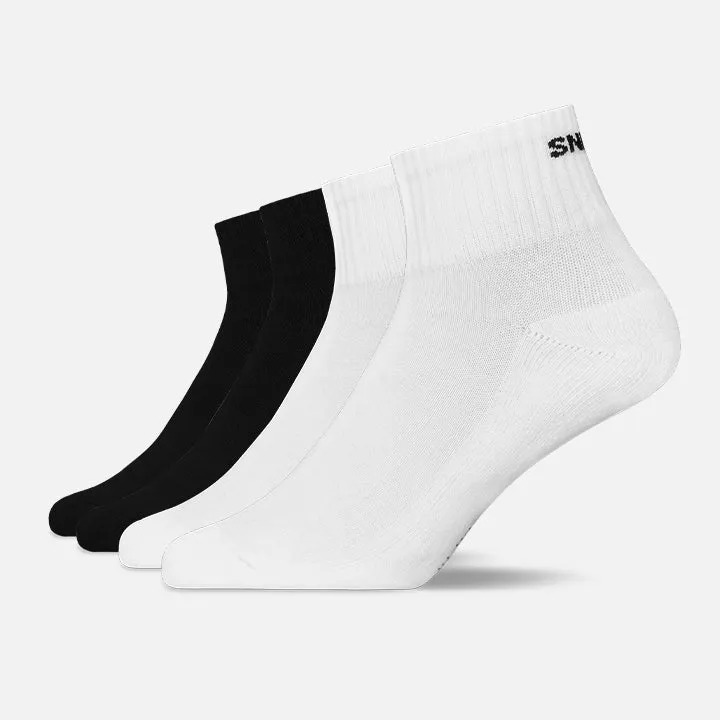 Retro Sneaker Socken | Mix (Schwarz/Weiß) (SNOCKS)
