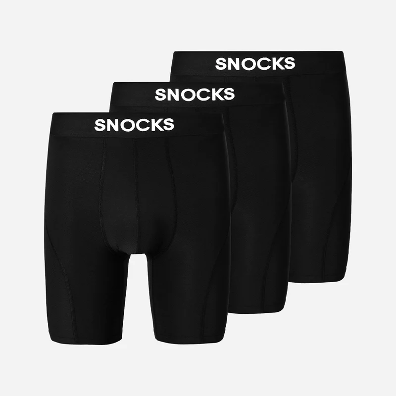 Lange Sport Boxershorts | Schwarz