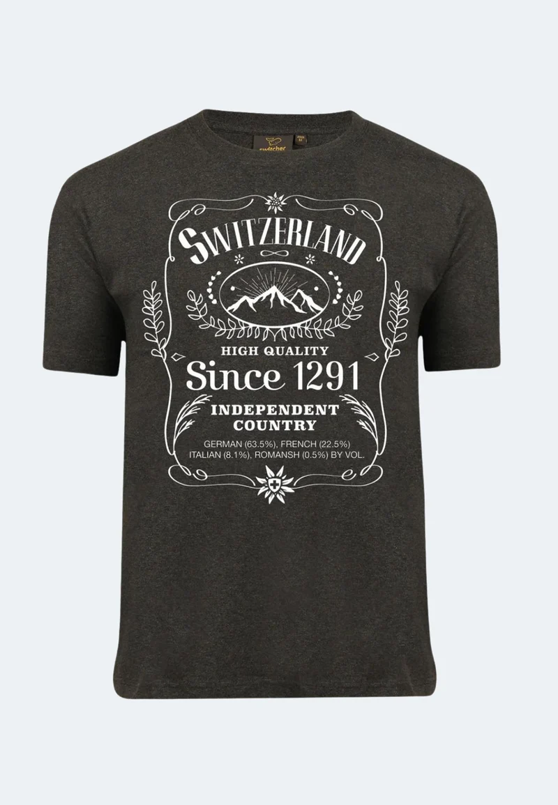 T-Shirt BLACK SWISS
