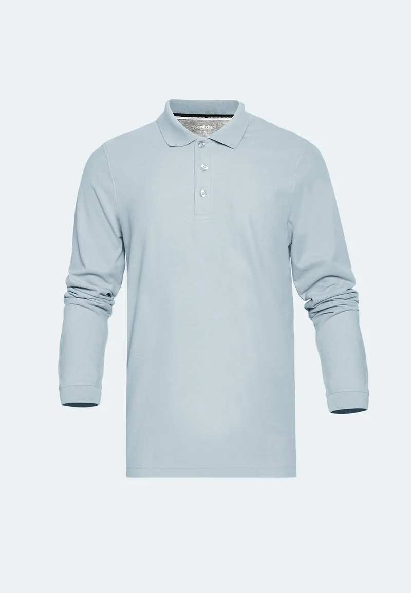 Langarm Bio Baumwoll Piqué Poloshirt Erik