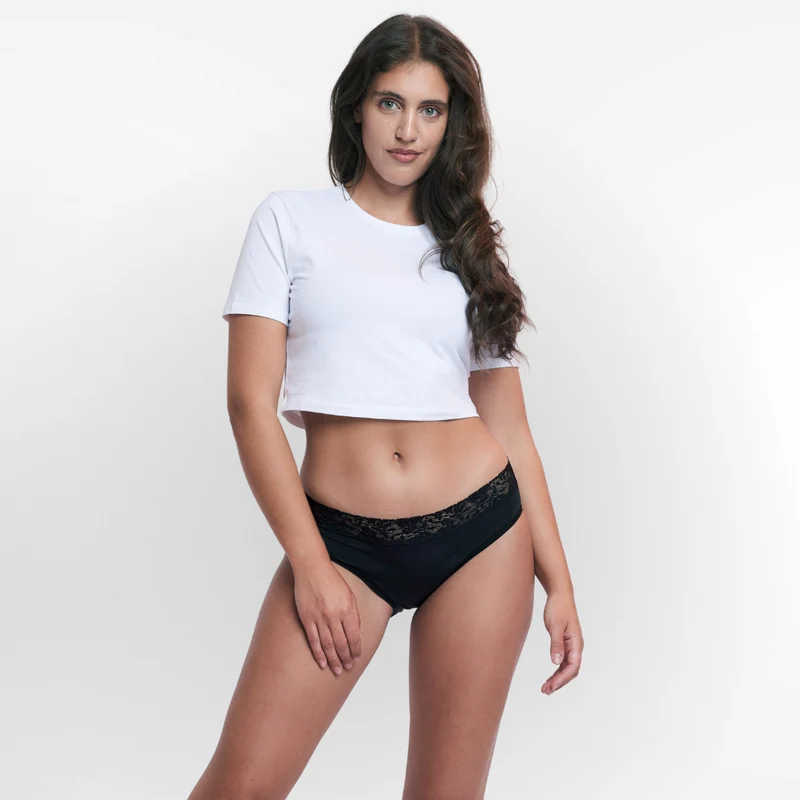 SNOCKS x femtis Period Panty - ALWA Slip Period Super | Schwarz