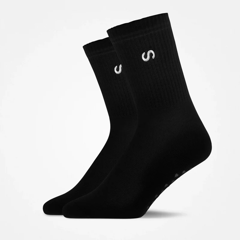 Pilates Socken | Schwarz (Logo)