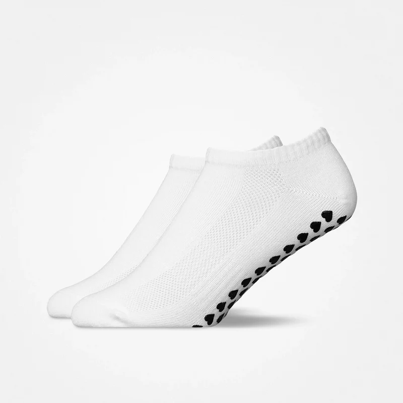 Pilates Socken knöchellang | Weiß