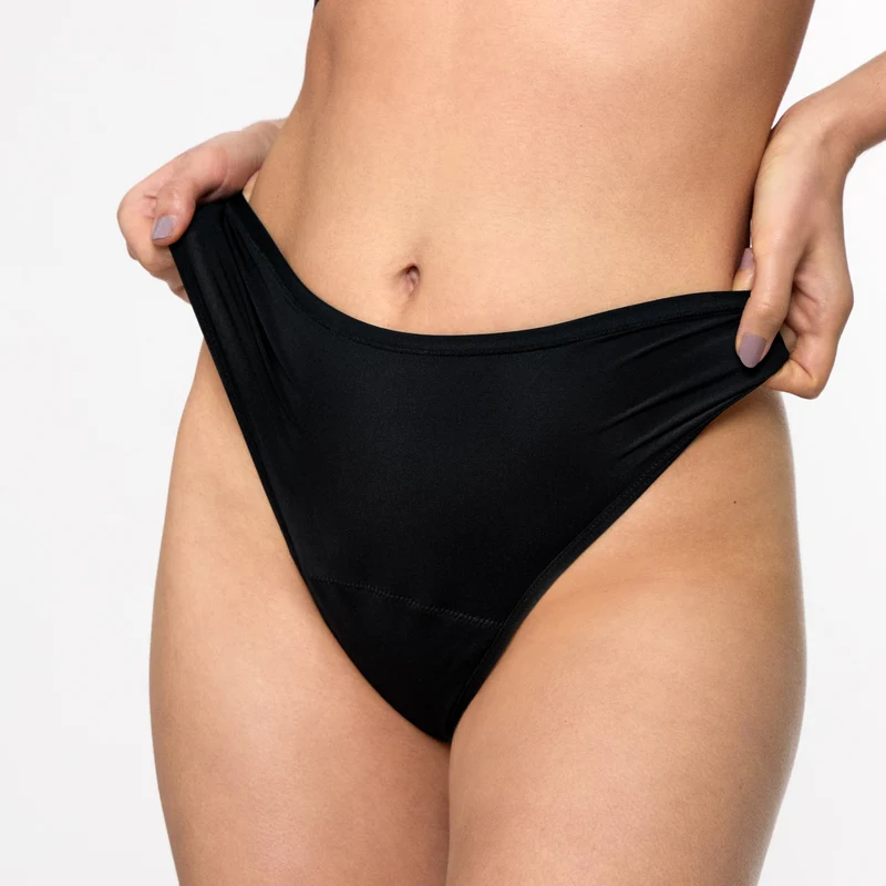 SNOCKS x femtis Period Tanga - SINA Highwaist | Schwarz