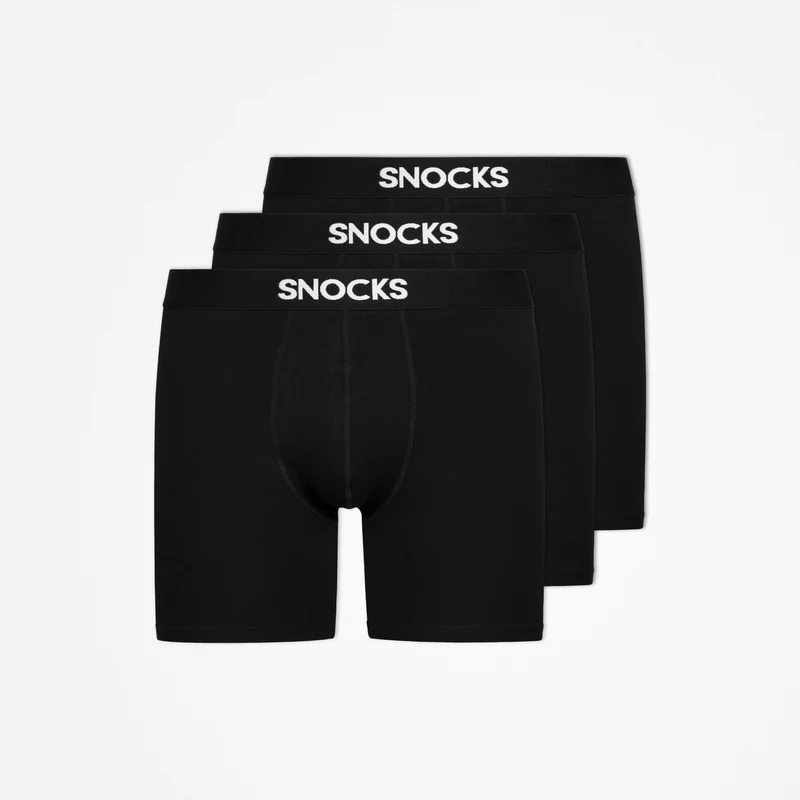 Lange Premium Boxershorts | Schwarz