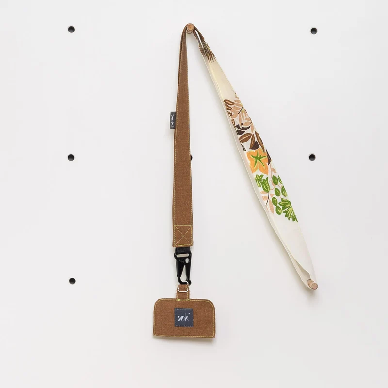 Nachhaltiges Schlüsselband lang mit Handyhalter - Made in Germany