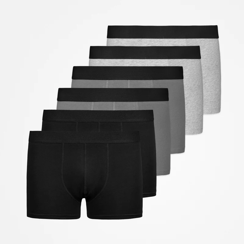 Boxershorts ohne Logo | Mix (Schwarz/Grau/Hellgrau)