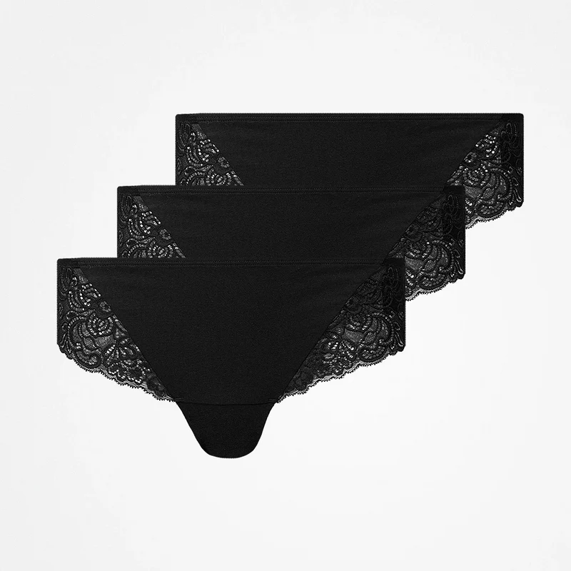 Brazilian Slips mit Spitze lace romance | Schwarz