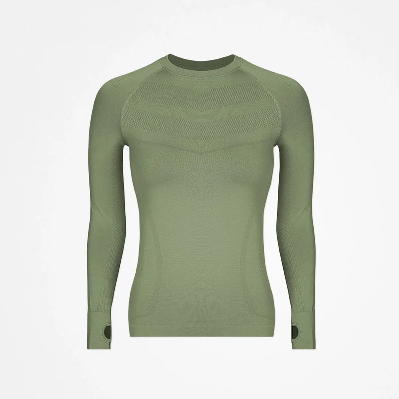 Sportshirt langarm Damen | Pastellgrün