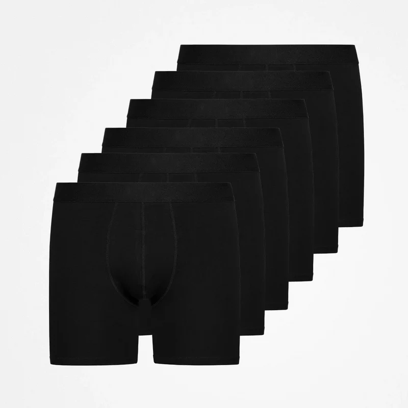 Lange Boxershorts ohne Logo | Schwarz