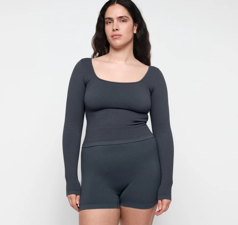 Seamless Waffle Long Sleeve Tee