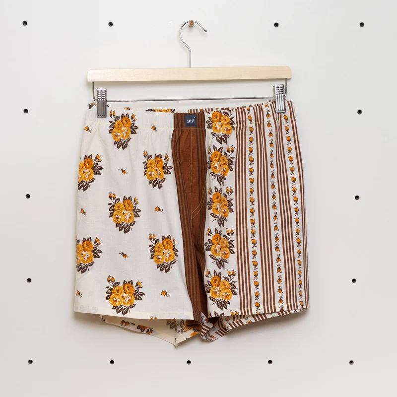 soki Upcycling Boxershorts Gr. XL – Unikat aus Bettwäsche